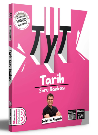 TYT Tarih Tamamı Çözümlü Soru Bankası Benim Hocam Yayınları FotokoPink