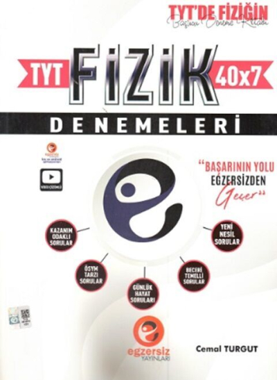 TYT Fizik 40 x 7 Denemeleri Egzersiz Yayınları FotokoPink