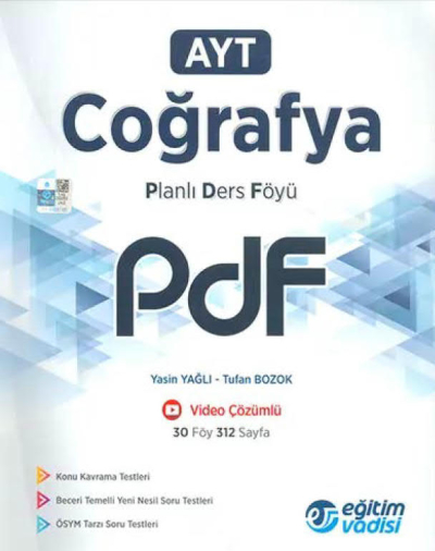 AYT Coğrafya Planlı Ders Föyü PDF Eğitim Vadisi Yayınları FotokoPink