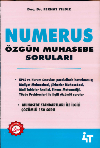 NUMERUS ÖZGÜN MUHASEBE SORU BANKASI FotokoPink