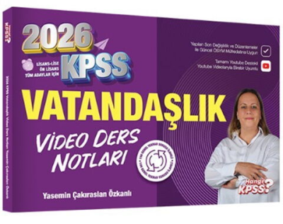 2026 KPSS Vatandaşlık Video Ders Notları Tüm Adaylar İçin Yasemin Özkanlı Hangi KPSS FotokoPink