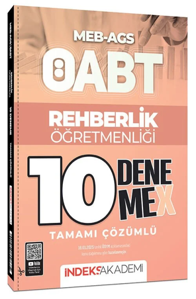 2025 ÖABT MEB-AGS Rehberlik Öğretmenliği 10 DenemeX Çözümlü İndeks Akademi Yayıncılık FotokoPink