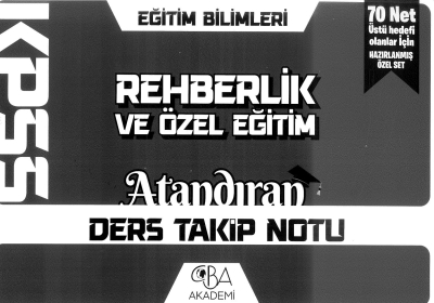 REHBERLİK VE ÖZEL EĞİTİM ATANDIRAN DERS TAKİP NOTU FotokoPink