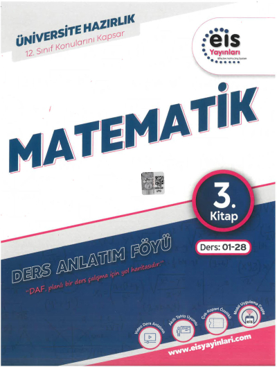 EİS Daf Matematik 3. Kitap Ders:01-28 12. Sınıf Konularını Kapsar FotokoPink