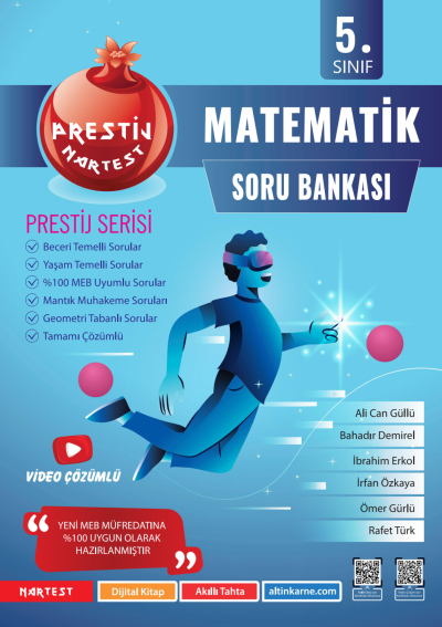5. Sınıf Prestij Matematik Soru Bankası Nartest Yayınları FotokoPink