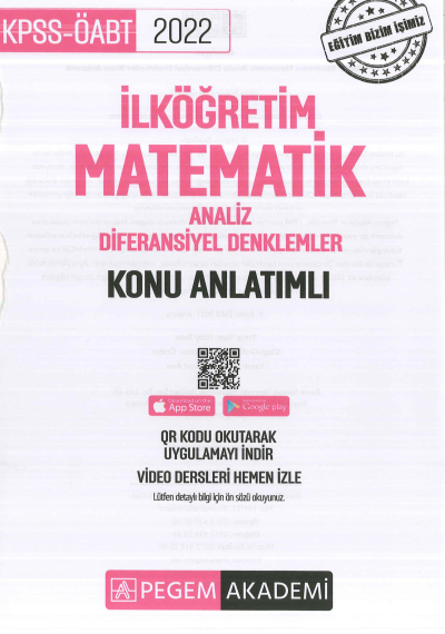 İLKÖĞRETİM MATEMATİK ANALİZ- DİFERANSİYEL DENKLEMLER KONU ANLATIMLI FotokoPink