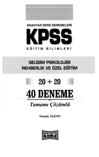 GELİŞİM VE REHBERLİK 20+20 DENEME FotokoPink