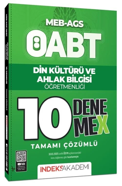 2025 ÖABT MEB-AGS Din Kültürü ve Ahlak Bilgisi 10 DenemeX Çözümlü İndeks Akademi FotokoPink