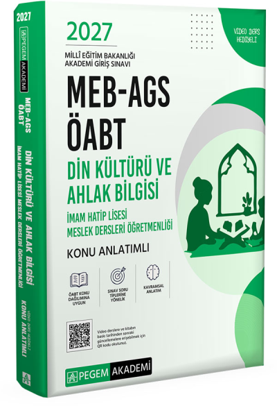 2027 MEB-AGS ÖABT Din Kültürü ve Ahlak Bilgisi Öğretmenliği Konu Anlatımlı Pegem Akademi Yayıncılık FotokoPink