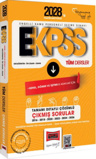 2028 EKPSS Ortaöğretim Ön Lisans Lisans Tüm Dersler Genel Görme ve İşitme 2 Adaylar İçin 10 Yıl Çıkmış Sorular Yargı Yayınları FotokoPink