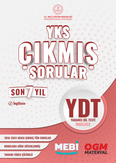 YDT Çıkmış Sorular Son 7 Yıl 2018-2024 MEBİ FotokoPink