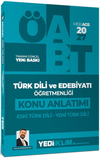 2027 MEB AGS ÖABT Türk Dili ve Edebiyatı Öğretmenliği Eski Türk Dili Yeni Türk Dili Konu Anlatımı Yediiklim Yayınları FotokoPink
