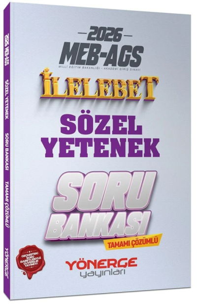 2026 MEB-AGS Sözel Yetenek İlelebet Soru Bankası Çözümlü Yönerge Yayınları FotokoPink