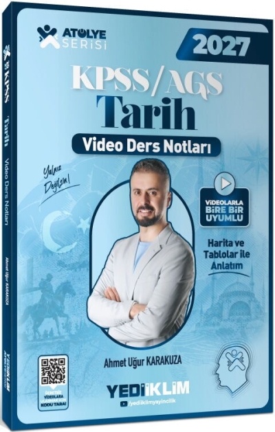 KPSS AGS Atölye Serisi Genel Kültür Tarih Video Ders Notları Yediiklim Yayınları FotokoPink