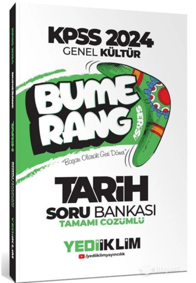2024 KPSS Tarih Bumerang Soru Bankası Çözümlü Yediiklim Yayınları FotokoPink