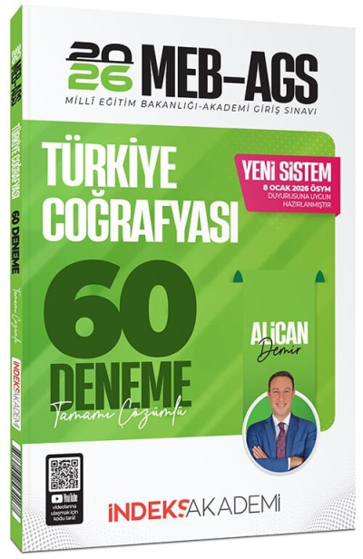 2026 MEB-AGS Türkiye Coğrafyası 60 Deneme Çözümlü İndeks Akademi Yayıncılık FotokoPink