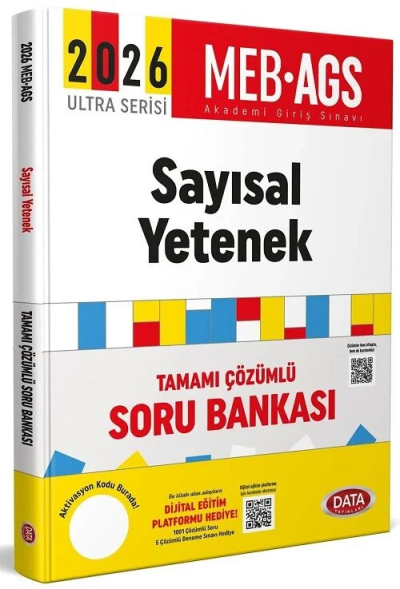 2026 MEB-AGS Sayısal Yetenek Soru Bankası Çözümlü Ultra Serisi Data Yayınları FotokoPink