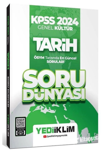 2024 KPSS Tarih Soru Dünyası Soru Bankası Yediiklim Yayınları