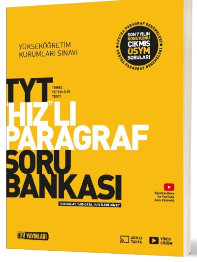 TYT Paragraf Soru Bankası Hız Yayınları FotokoPink
