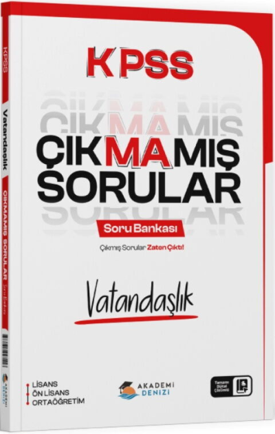 KPSS Vatandaşlık Çıkmamış Sorular Soru Bankası Akademi Denizi FotokoPink