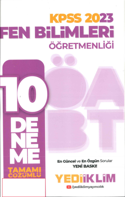 10 DENEME TAMAMI ÇÖZÜMLÜ