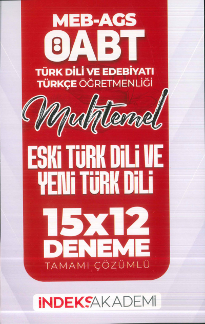 2025 ÖABT MEB-AGS Türk Dili Edebiyatı-Türkçe Eski Türk Dili ve Yeni Türk Dili 15x12 Deneme Çözümlü İndeks Akademi Yayıncılık FotokoPink