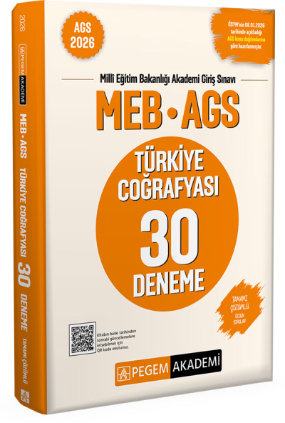 2026 MEB AGS Türkiye Coğrafyası 30 Deneme Pegem Akademi FotokoPink
