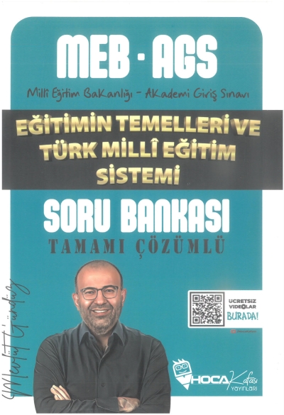 MEB-AGS Eğitimin Temelleri ve Türk Milli Eğitim Sistemi Soru Bankası Çözümlü Hoca Kafası Yayınları FotokoPink