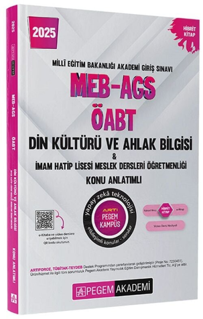 2025 MEB-AGS-ÖABT Din Kültürü ve Ahlak Bilgisi-İmam Hatip Lisesi Mes.Lisesi Öğretmenliği Konu Anlatımlı Pegem Akademi Yayıncılık