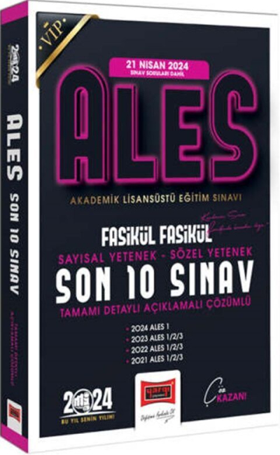 2024 ALES Son 10 Sınav Fasikül Fasikül Çıkmış Sorular (21 Nisan 2024 Sınavı Dahil) Yargı Yayınevi