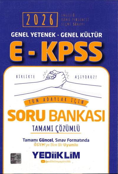 2026 E KPSS Genel Yetenek Genel Kültür Tüm Adaylar İçin Tamamı Çözümlü Soru Bankası Yediiklim Yayınları FotokoPink