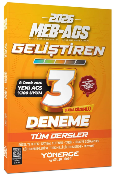 2026 MEB-AGS Tüm Dersler Geliştiren 3 Deneme Çözümlü Yönerge Yayınları FotokoPink