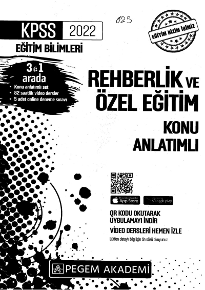 2022 KPSS Eğitim Bilimleri REHBERLİK VE ÖZEL EĞİTİM KONU ANLATIM FotokoPink