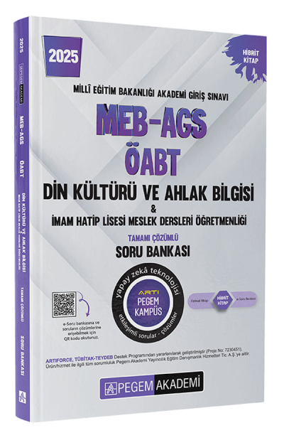 2025 MEB-AGS-ÖABT Din Kültürü ve Ahlak Bilgisi-İmam Hatip Lisesi Mes. Lisesi Tam. Çöz. Soru Bankası Pegem Yayınları FotokoPink