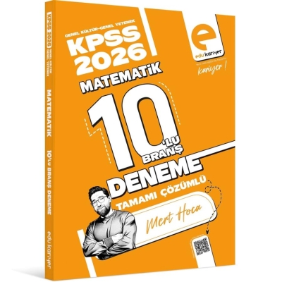 Mert Hoca 2026 KPSS Matematik 10`lu Branş Deneme Tamamı Çözümlü Edu Kariyer FotokoPink