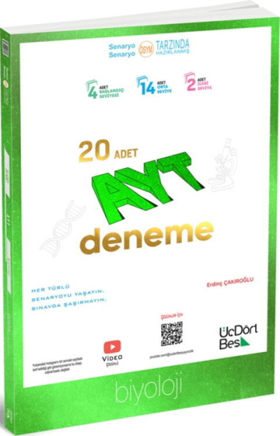 AYT Biyoloji 20 Deneme Üç Dört Beş Yayınları FotokoPink