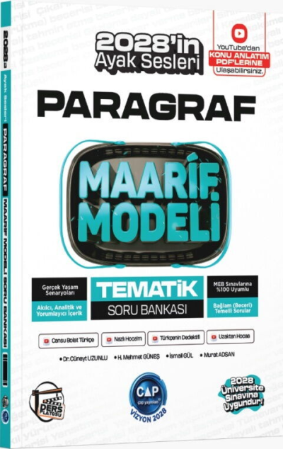 Üniversiteye Hazırlık Paragraf Ders Platosu Maarif Modeli Tematik Soru Bankası Çap Yayınları FotokoPink