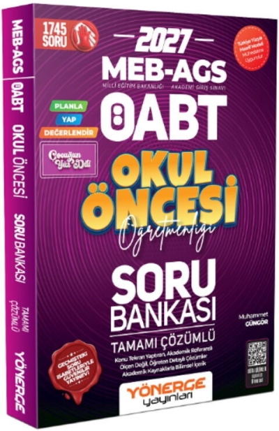 ÖABT Okul Öncesi Öğretmenliği Planla-Yap-Değerlendir Soru Bankası Çözümlü Muhammet Güngör Yönerge Yayınları FotokoPink