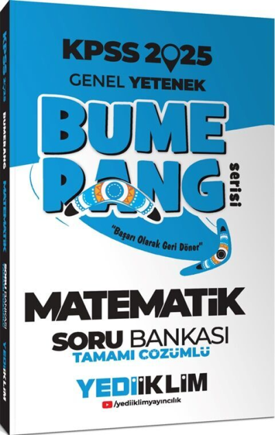 2025 KPSS Genel Yetenek Bumerang Matematik Tamamı Çözümlü Soru Bankası Yediiklim Yayınları FotokoPink