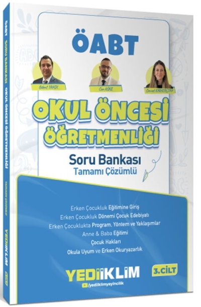 MEB AGS ÖABT Okul Öncesi Öğretmenliği Tamamı Çözümlü Soru Bankası Cilt 3 Yediiklim Yayınları FotokoPink