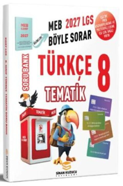 2027 8. Sınıf Tematik Türkçe Soru Bankası Sinan Kuzucu FotokoPink
