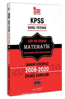 KPSS Genel Yetenek Lise Ön Lisans Matematik Tamamı Çözümlü Çıkmış Sorular 2008-2020 FotokoPink