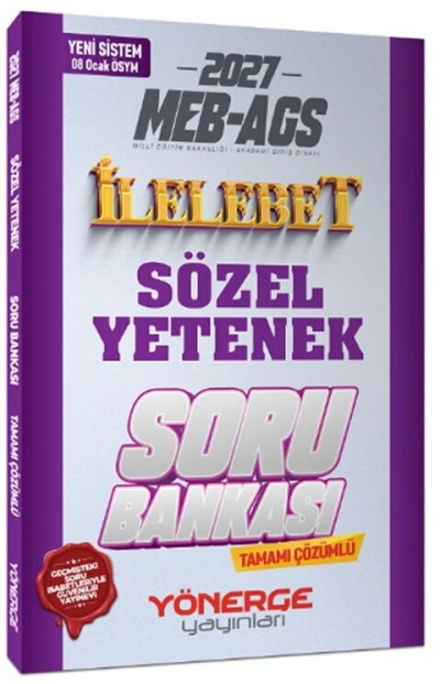 MEB-AGS Sözel Yetenek İlelebet Soru Bankası Çözümlü Yönerge Yayınları FotokoPink