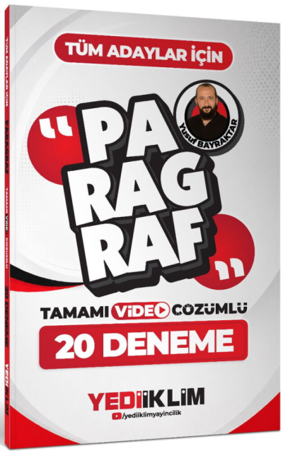 Tüm Adaylar İçin Paragraf Tamamı Video Çözümlü 20 Deneme Yediiklim Yayınları FotokoPink