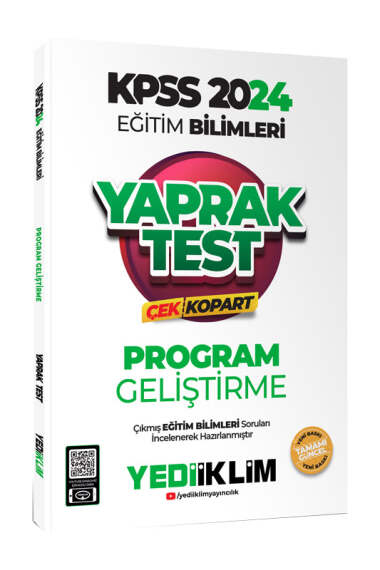 2024 KPSS Eğitim Bilimleri Program Geliştirme Çek Kopart Yaprak Test FotokoPink