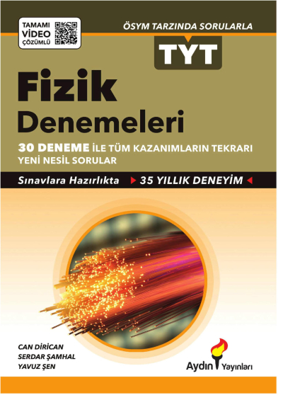 TYT Fizik Denemeleri Tamamı Video Çözümlü Aydın Yayınları FotokoPink