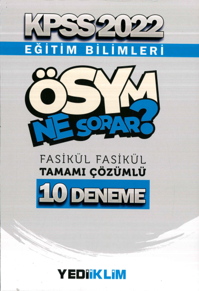 ÖSYM NE SORAR EĞİTİM BİLİMLERİ 10LU DENEME TAMAMI ÇÖZÜMLÜ FotokoPink
