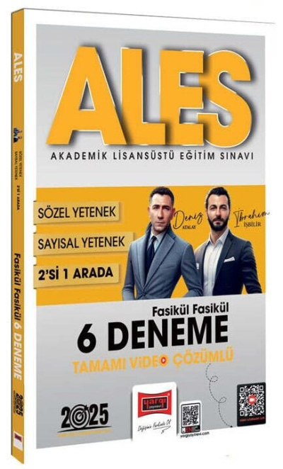 2025 ALES Sayısal-Sözel 2'si Bir Arada Fasikül Fasikül 6 Deneme Tamamı Video Çözümlü Yargı Yayınları