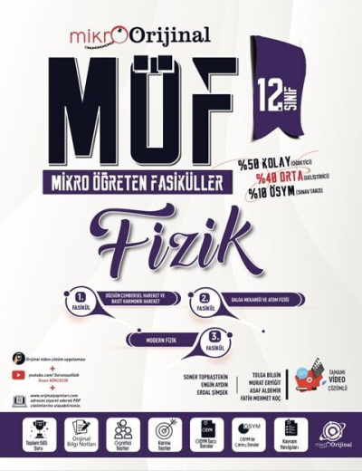 Mikro 12. Sınıf Fizik MÖF Mikro Öğreten Fasiküller Orijinal Yayınları FotokoPink