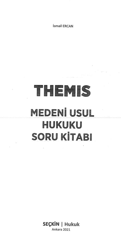 THEMIS MEDENİ USUL HUKUK SORU KİTABI FotokoPink